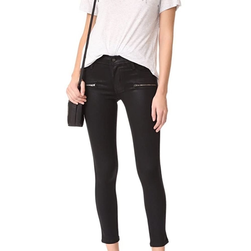 James jeans  twiggy ankle zip oil slicked size 28